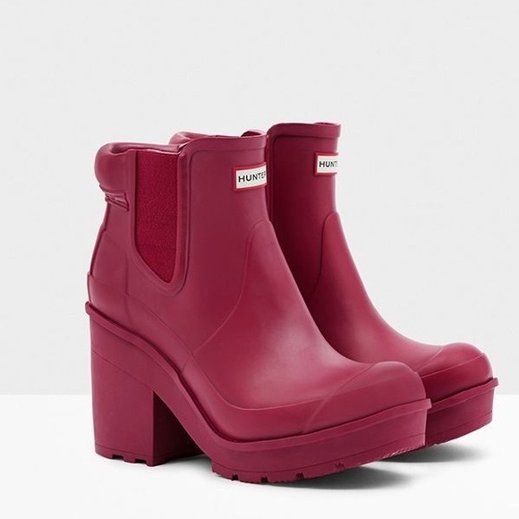 Hunter Original Block Heel Chelsea Boot - Picture 1 of 8